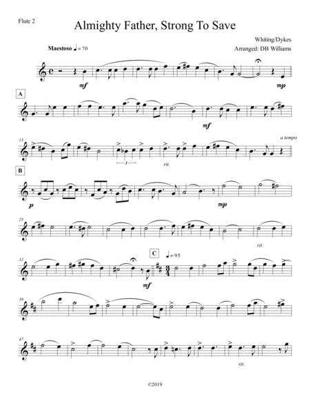 Almighty Father Strong To Save Flute 2 Sheet Music