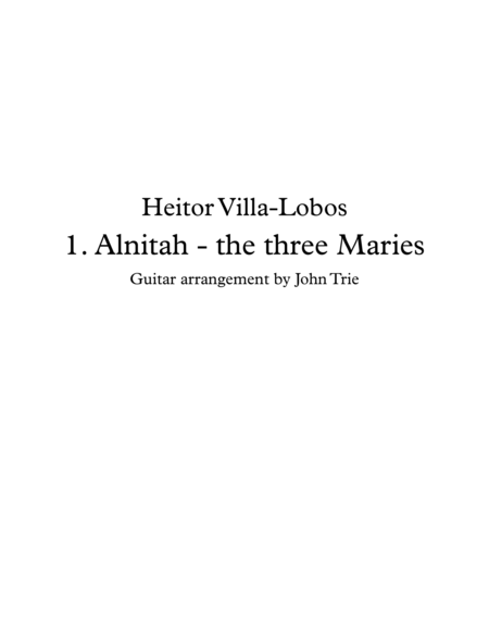 Free Sheet Music Alnitah The Three Maries