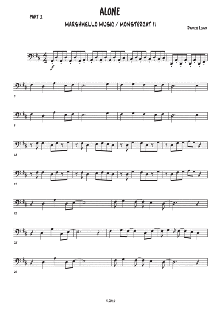 Alone Cello Duet Sheet Music