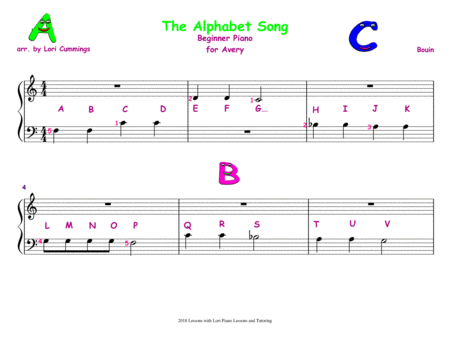 Alphabet Song Sheet Music