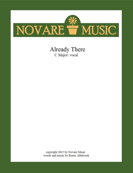 Already There Sheet Music