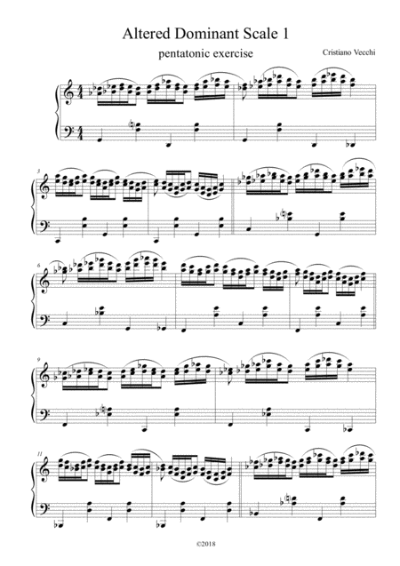 Free Sheet Music Altered Dominant Scale 1