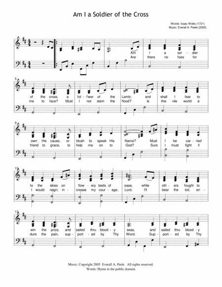 Am I A Soldier Of The Cross Sheet Music