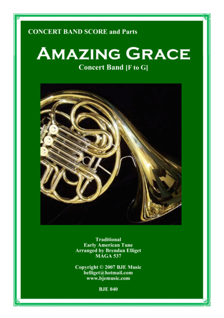 Free Sheet Music Amazing Grace Concert Band