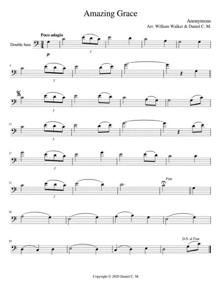 Amazing Grace Double Bass And Piano Sheet Music