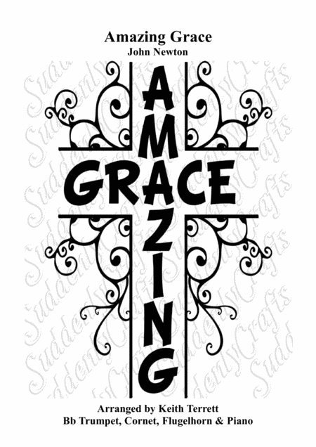 Amazing Grace For Bb Trumpet Piano Sheet Music