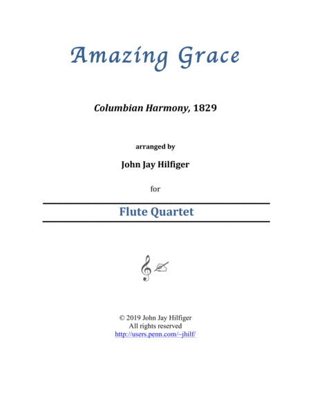 Free Sheet Music Amazing Grace For Flute Quartet