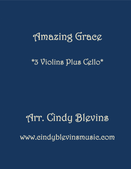 Free Sheet Music Amazing Grace For Three Violins And Cello