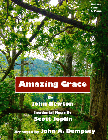 Amazing Grace The Entertainer Trio For Guitar Cello And Piano Sheet Music