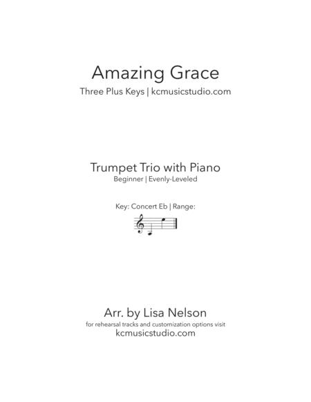Free Sheet Music Amazing Grace Trumpet Trio With Piano Accompaniment
