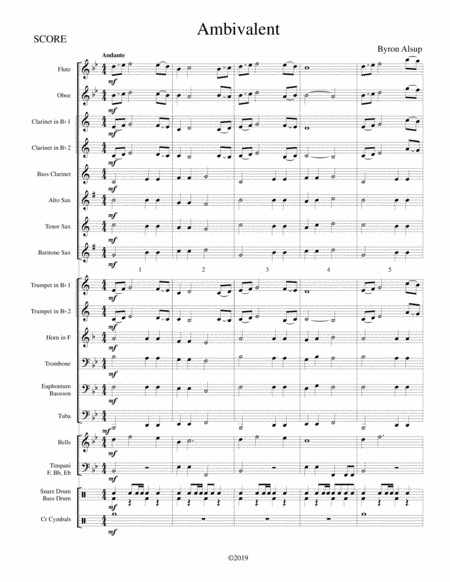 Free Sheet Music Ambivalent