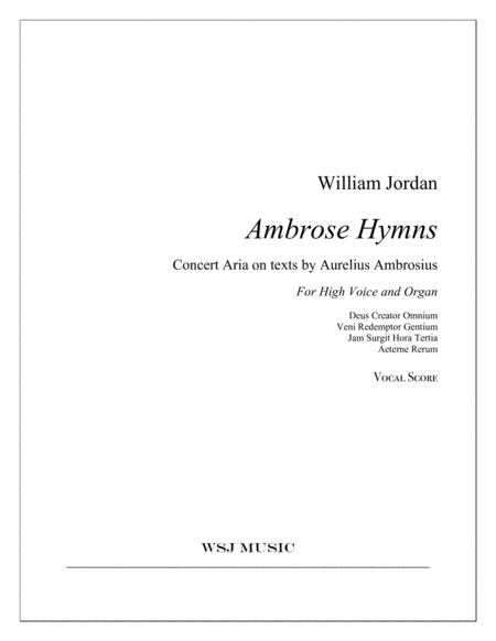 Free Sheet Music Ambrose Hymns