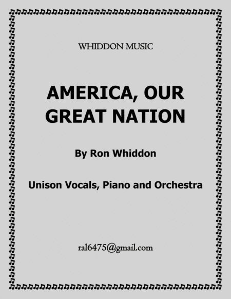 America Our Great Nation Sheet Music