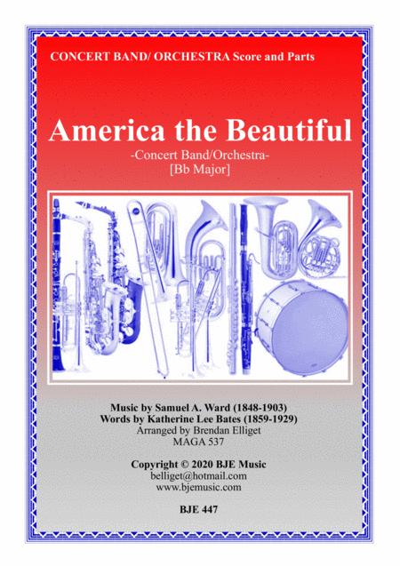 America The Beautiful Concert Band With Optional Strings Score And Parts Pdf Sheet Music