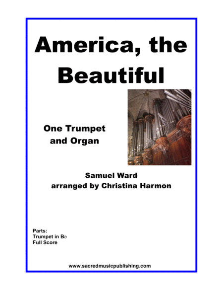 America The Beautiful One Trumpet And Organ Sheet Music