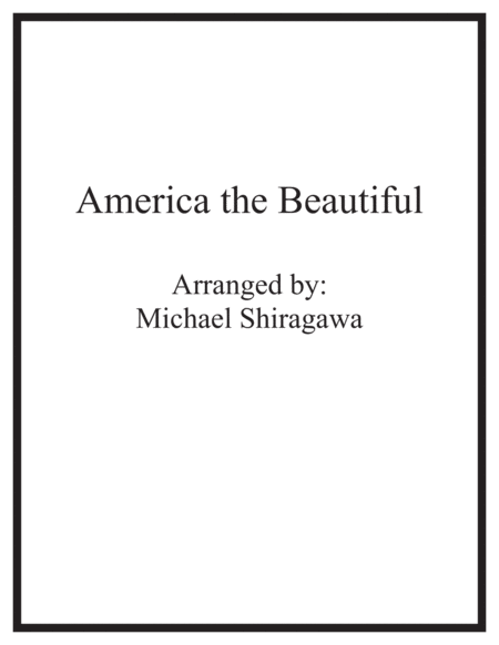 America The Beautiful Violin Solo Sheet Music