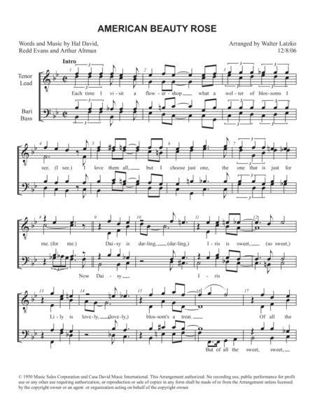 American Beauty Rose Sheet Music