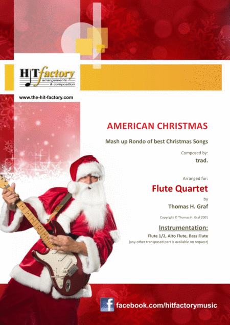 American Christmas Mash Up Rondo Of Best Christmas Songs Flute Quartet Sheet Music