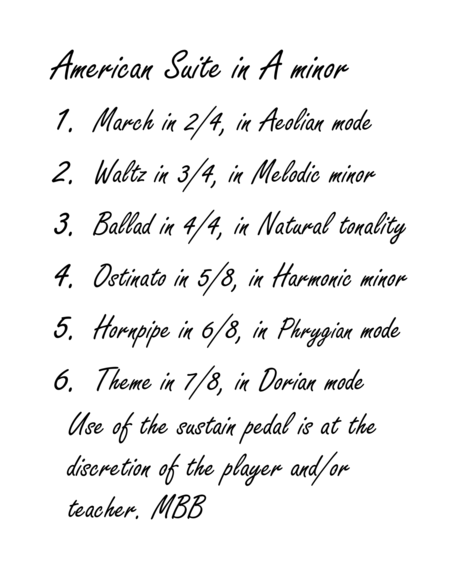 American Suite For Piano Solo Sheet Music