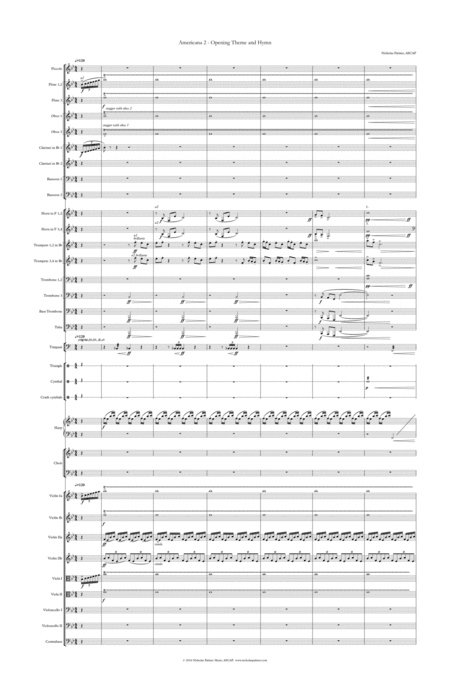 Free Sheet Music Americana 2 Theme And Hymn Full Score