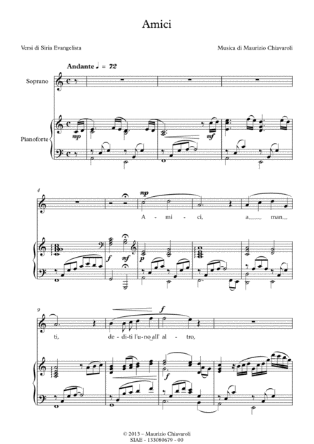 Free Sheet Music Amici