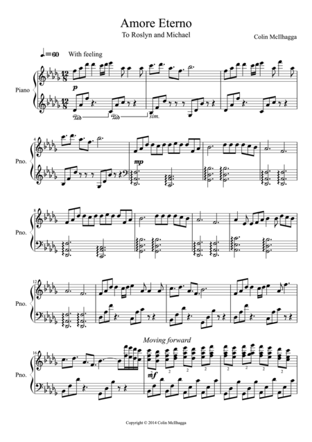 Free Sheet Music Amore Eterno