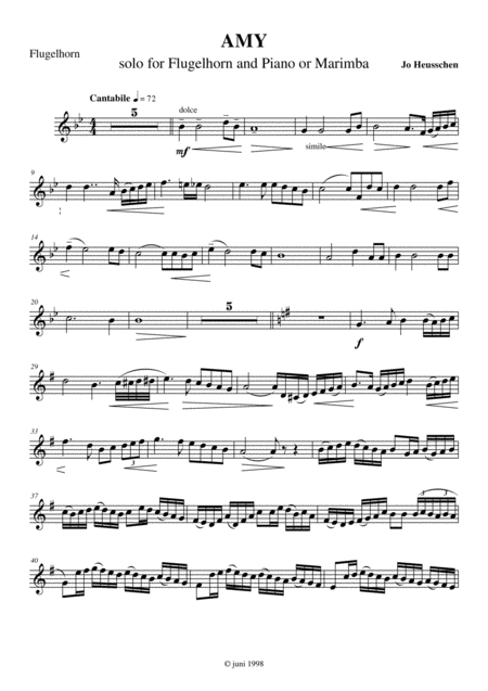 Free Sheet Music Amy Solopart