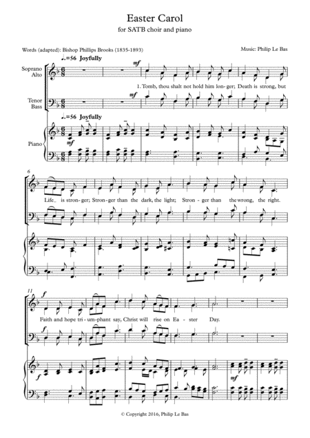 Free Sheet Music An Easter Carol