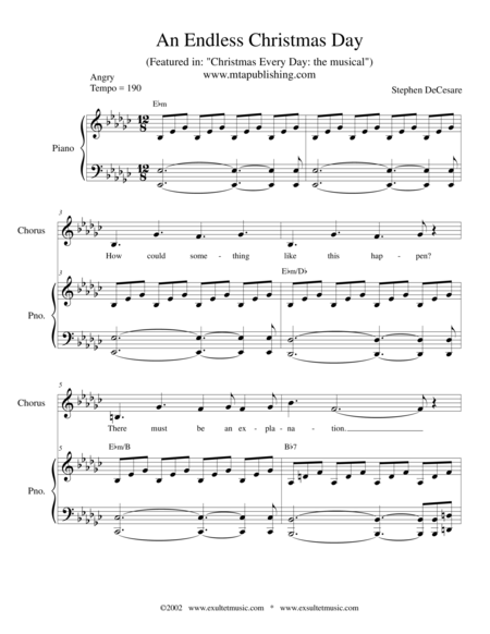 An Endless Christmas Day Sheet Music