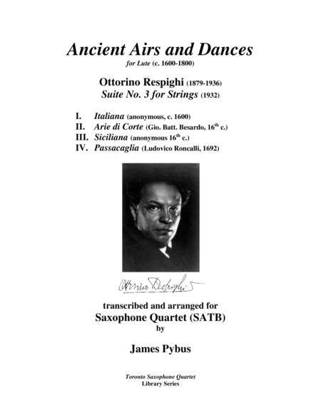 Free Sheet Music Ancient Airs And Dances Suite No 3