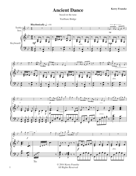 Free Sheet Music Ancient Dance