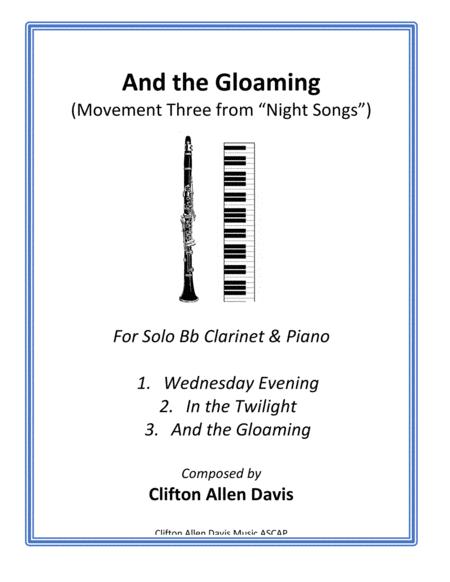 And The Gloaming For Solo Clarinet And Piano Sheet Music