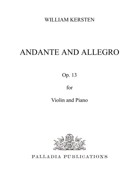 Free Sheet Music Andante And Allegro For Violin And Piano