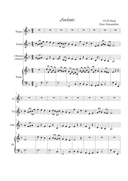 Free Sheet Music Andante Quartet