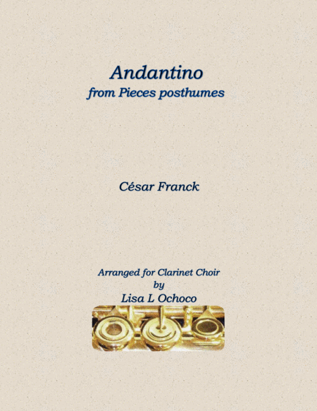 Free Sheet Music Andantino From Pieces Posthumes For Clarinet Choir