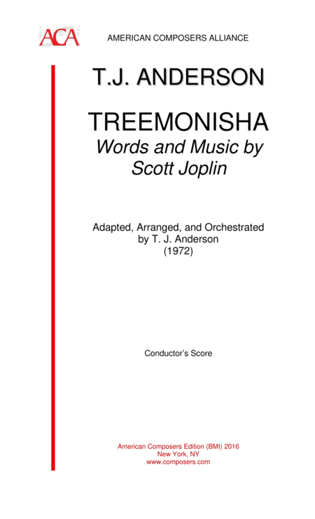 Free Sheet Music Anderson Treemonisha