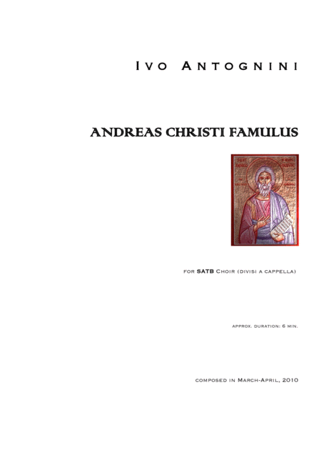 Free Sheet Music Andreas Christi Famulus