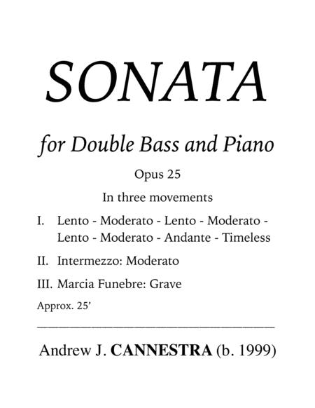 Free Sheet Music Andrew Cannestra Sonata For Double Bass And Piano