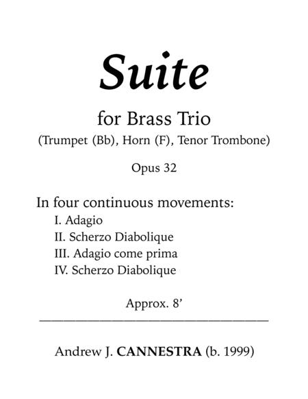 Andrew Cannestra Suite For Brass Trio Sheet Music