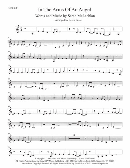 Angel Horn In F Sheet Music