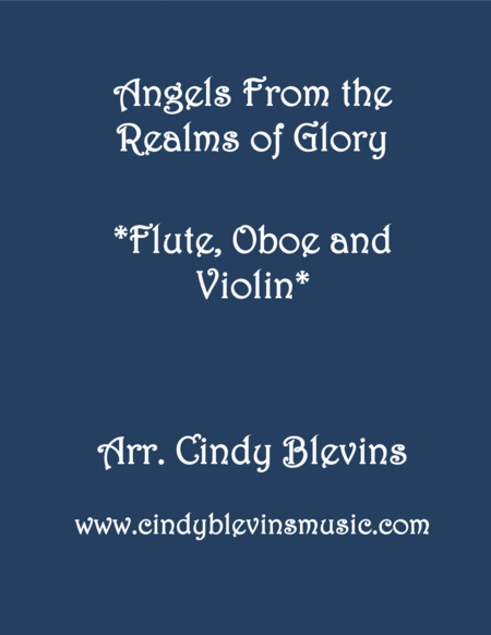 Free Sheet Music Angels From The Realms Of Glory For Flute Oboe And Violin