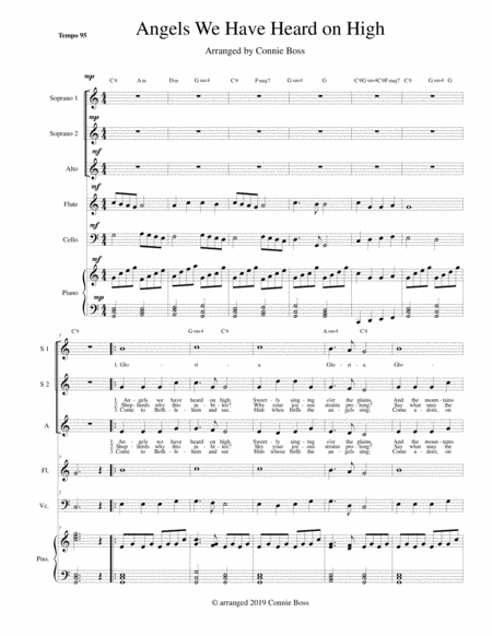 Angels We Have Heard On High For Ssa Choir Sheet Music