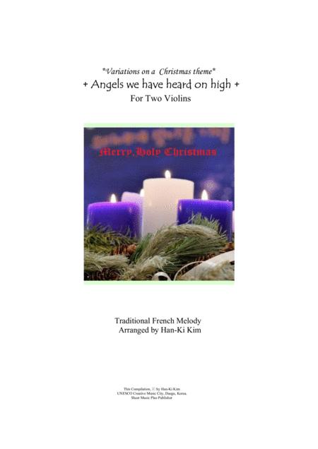 Angels We Have Heard On High For Violin Duet Sheet Music