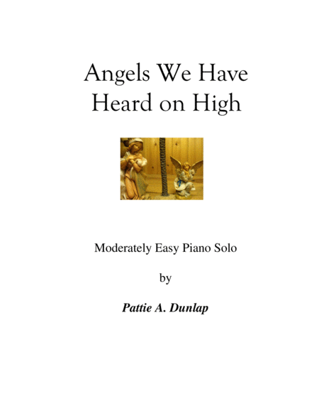 Angels We Have Heard On High L H Melody Sheet Music