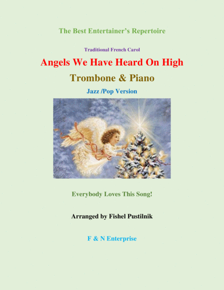 Free Sheet Music Angels We Have Heard On High Piano Background For Trombone And Piano