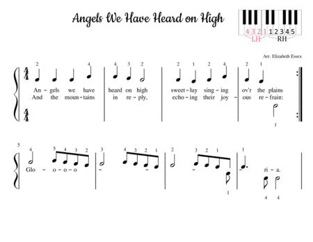 Angels We Have Heard On High Pre Staff Sheet Music