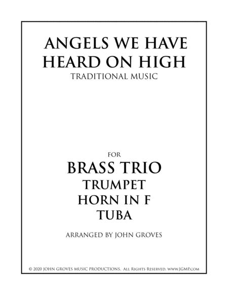 Angels We Have Heard On High Trumpet Horn Tuba Brass Trio Sheet Music