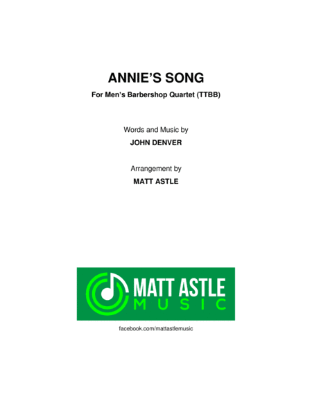 Annies Song Sheet Music