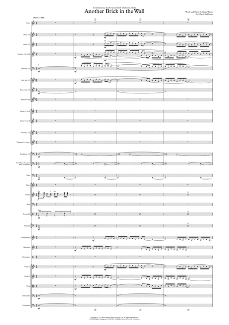 Another Brick In The Wall Part 2 Vocal With Pops Orchestra Sheet Music