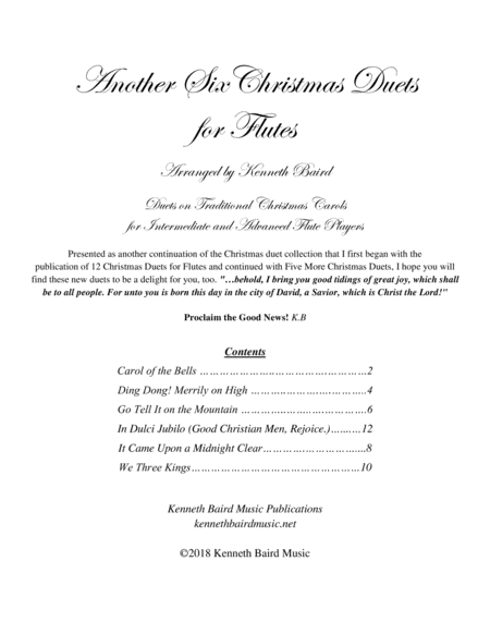 Another Six Christmas Duets For Flutes Sheet Music